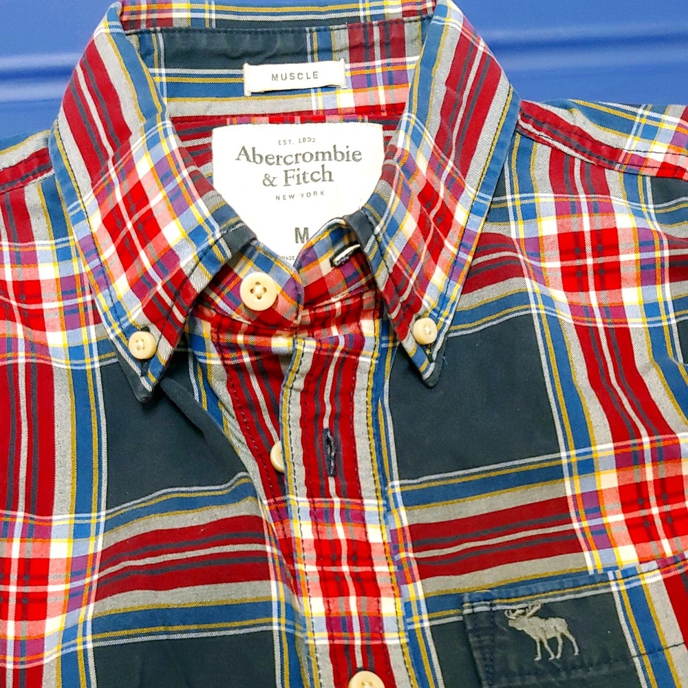 Abercrombie and Fitch Men's Button Down Long Sleeve Shirt